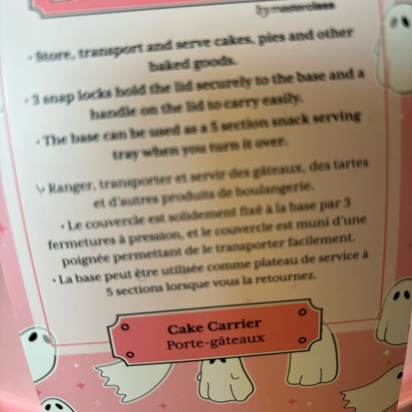 The Bake Shop Pink Pumpkin Cake Carrier Holds 10 Inch Cake Pasteloween Halloween - Picture 4 of 5